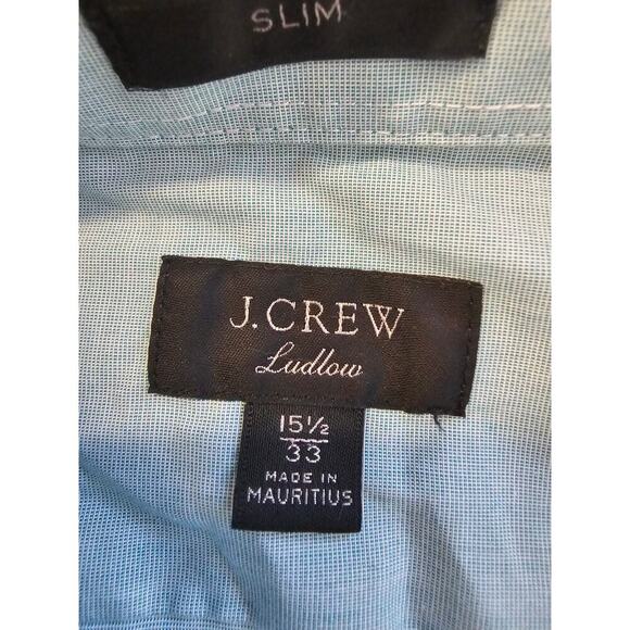 J. Crew Men's Collared Neck Button Down Shirt Long Sleeve Blue Size Large - Picture 3 of 5